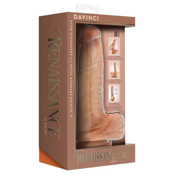 Blush Renaissance - naturgetreuer Dildo mit gleitender Vorhaut (hautfarben)