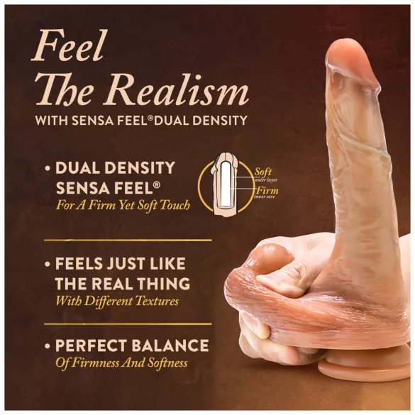 Blush Renaissance - naturgetreuer Dildo mit gleitender Vorhaut (hautfarben)