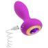 Oh My Gem – Vibrierender Analplug mit Kristall (lila)