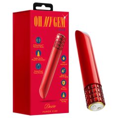 Oh My Gem - Akku-Lippenstiftvibrator (Rot)
