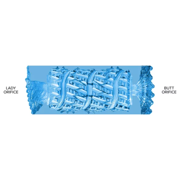 Fleshlight Quickshot Vantage - transparenter Doppel-Masturbator (blau)