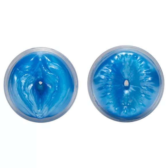 Fleshlight Quickshot Vantage - transparenter Doppel-Masturbator (blau)