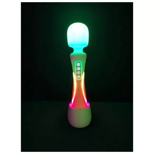 Paradise Illumination - leuchtender Massage-Wand-Vibrator (weiß)