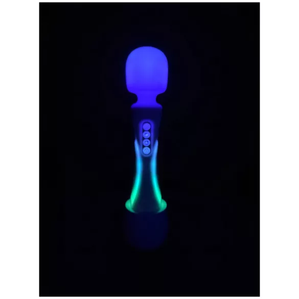 Paradise Illumination - leuchtender Massage-Wand-Vibrator (weiß)