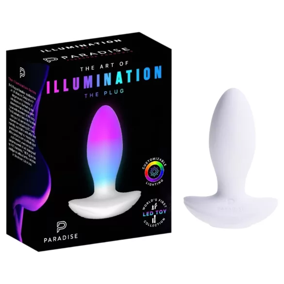 Paradise Illumination - leuchtender vibrierender Analplug (weiß)