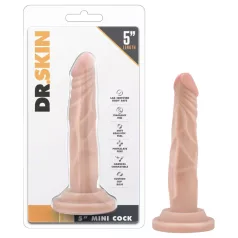   Dr. Skin 5 - naturgetreuer Dildo mit Saugnapf (hautfarben, 14,5 cm)