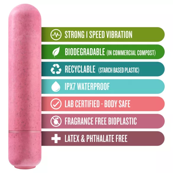 Gaia Eco M - umweltfreundlicher Stabvibrator (Koralle) - mittelgroß