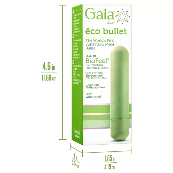 Gaia Eco M - umweltfreundlicher Stabvibrator (grün) - mittelgroß
