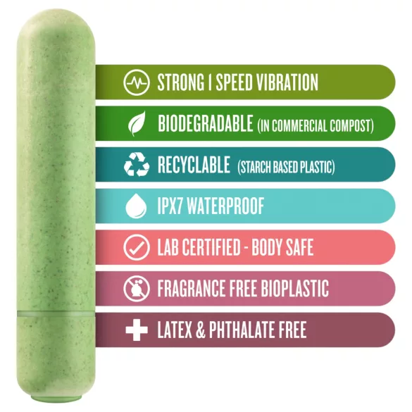 Gaia Eco M - umweltfreundlicher Stabvibrator (grün) - mittelgroß