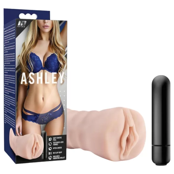 M for Men Ashley - vibrierende Kunstvagina (natur)