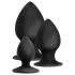 Anal Abenteuer Platin - 3er Analtplug-Set (schwarz)