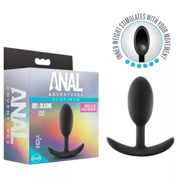 Anal Abenteuer Platinum M - Analplug - Schwarz (Mittel)