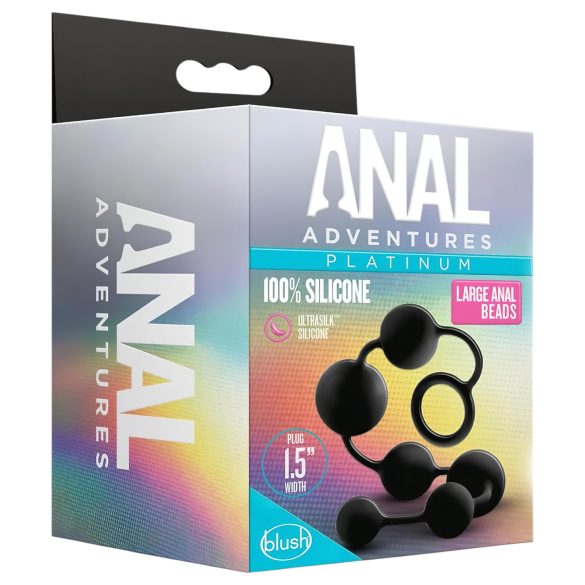 Anal Adventures L – Perlen-Analdildo (schwarz)