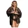 Subblime Queen Plus - Spitzenmorgenmantel-Set - Schwarz (XL-2XL)