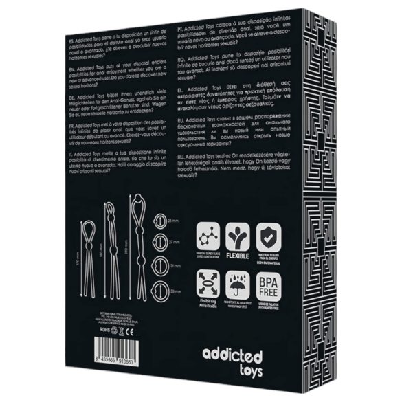 Addicted Toys - Silikon Penisring-Set - 7 Stück (schwarz)