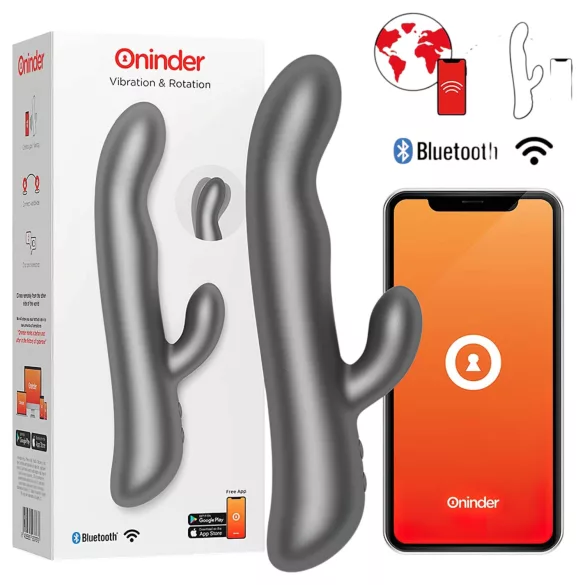 Oninder Oslo - Klitorisstimulator mit rotierendem Schaft (schwarz)