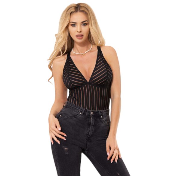 Subblime 954147 - gestreifter Body-Set - (schwarz) - L/XL