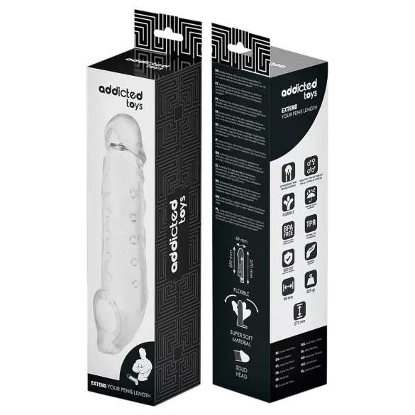 Addicted Toys - Penismantel mit Hodenring - 23cm (transparent)