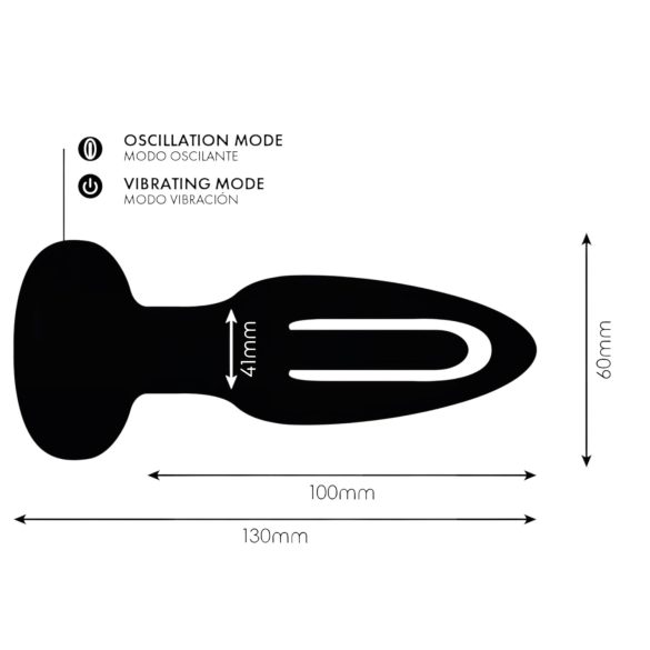 Addicted Toys - Beweglicher Zungen-Analdildo (Schwarz)