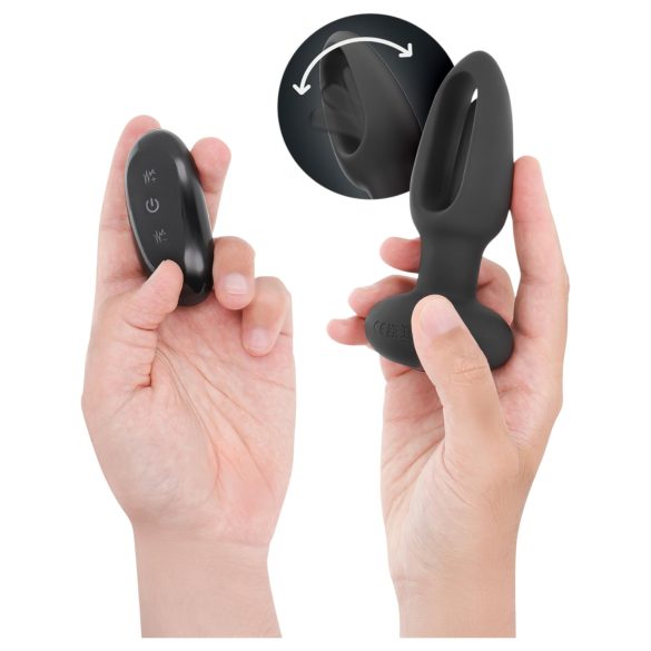 Addicted Toys - Beweglicher Zungen-Analdildo (Schwarz)