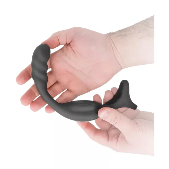 Addicted Toys - Analvibrator mit Penis- und Hodenring (schwarz)