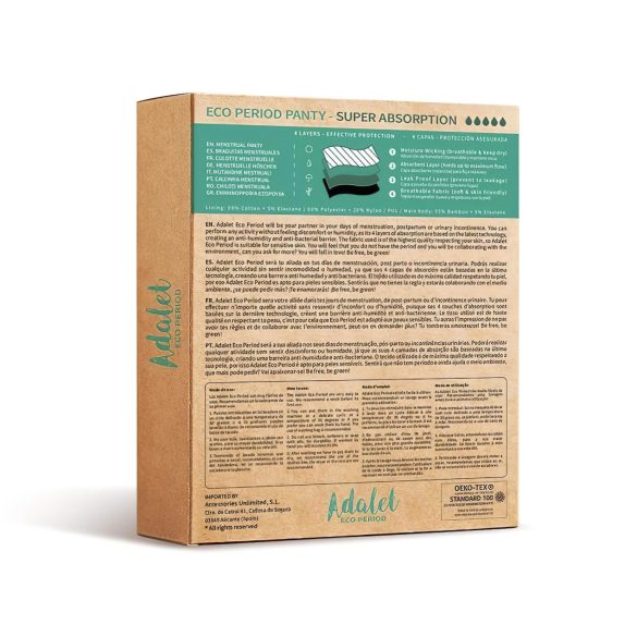 Adalet Natura Super - Periodenslip (schwarz) - L