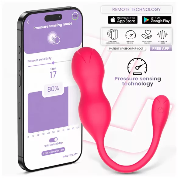 INTOYOU Kyra Beckenboden - Smartes, vibrierendes Kegelduo (Pink)