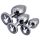Playboy - Anal-Plug-Set - 3-teilig (silber)