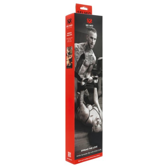 Sei Mio - Spreizstange mit Fesseln (schwarz)