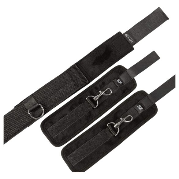 Sei Mio - Spreizstange mit Fesseln (schwarz)