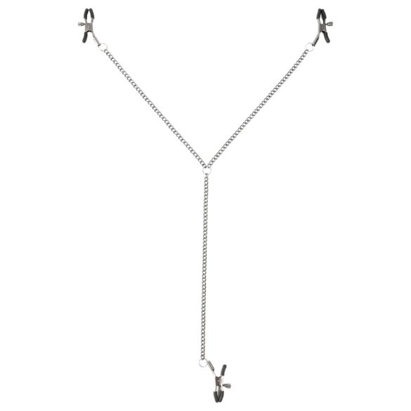 Sei Mio - Brust- und Schamlippenklemme (schwarz)