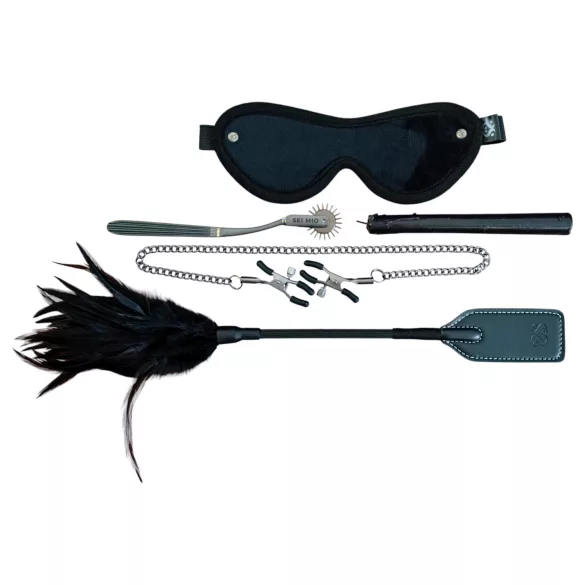 Sei Mio - 5-teiliges BDSM-Set (schwarz)