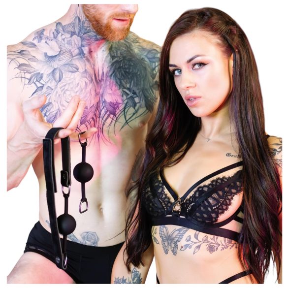 Sei Mio - Mundknebel-Set - 2-teilig (schwarz)