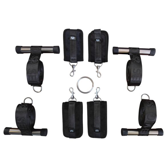 Sei Mio - Türbondage-Kreuz zum Befestigen (schwarz)