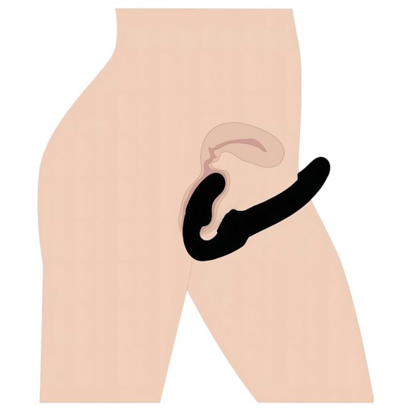 Strap U Revolver - Umschnalldildo ohne Halteriemen (schwarz)