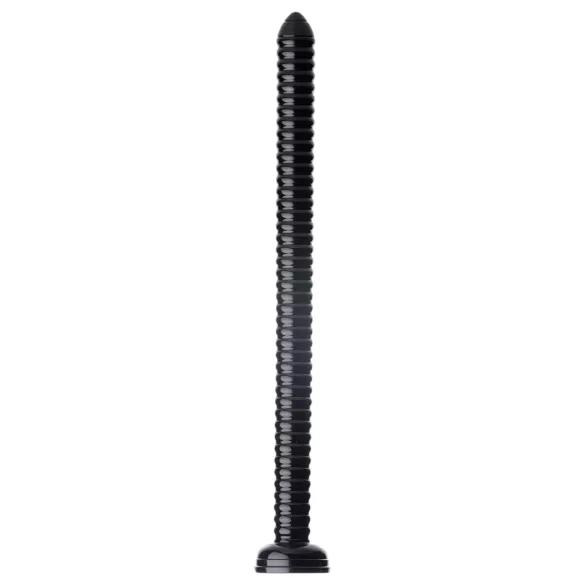 HOSED Geripptes Schlauch 19 - Saugnapf Anal-Dildo (schwarz)