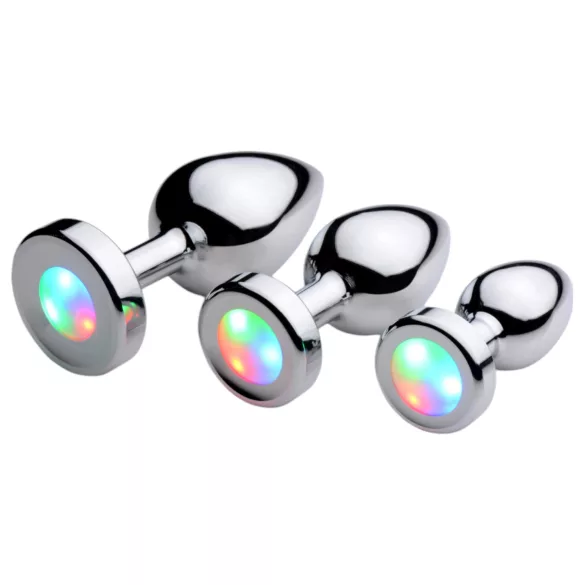 Booty Sparks - Leuchtendes Analplug - Mittel (Silber)