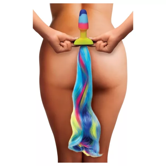 TAILZ - Einhorn, Silikon-Analplug (Regenbogen)