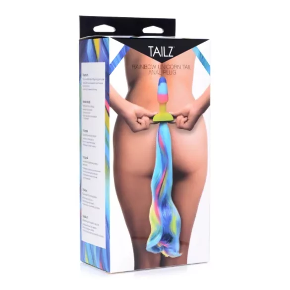 TAILZ - Einhorn, Silikon-Analplug (Regenbogen)