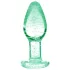 Booty Sparks Glow in the Dark S - Glas-Analplug (transparent)