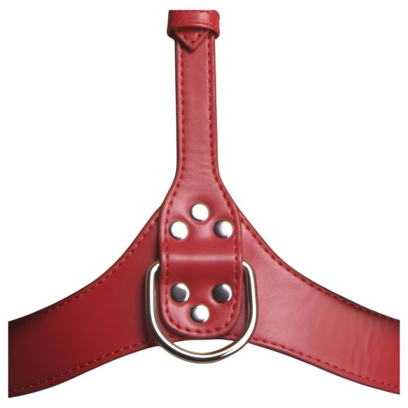 Strict - Halsband Körpergeschirr (rot) - M/L