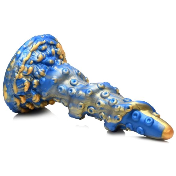 Creature Cocks Kraken - Spiral-Oktopus-Dildo - 21cm (Gold-Blau)