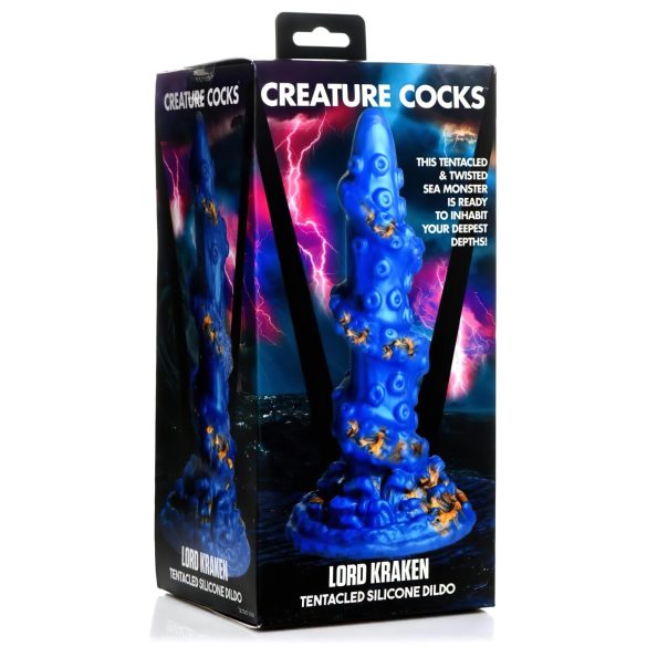 Creature Cocks Kraken - Spiral-Oktopus-Dildo - 21cm (Gold-Blau)
