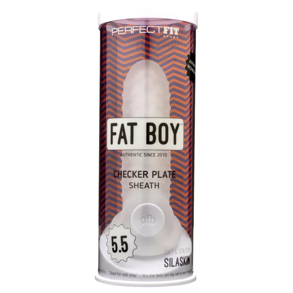 Perfect Fit - Fat Boy Checker Box - Penishülle (15 cm, weiß)