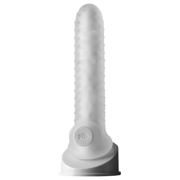 Perfect Fit - Fat Boy Checker Box - Penismanschette (19 cm, weiß)