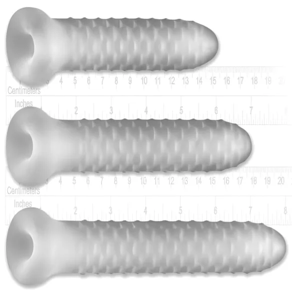 Perfect Fit - Fat Boy Checker Box - Penismanschette (19 cm, weiß)