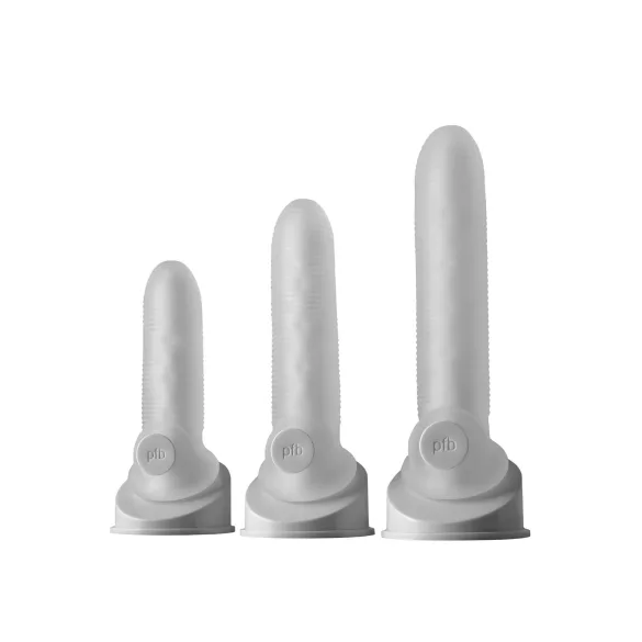 Perfect Fit - Fat Boy Micro Ribbed - Penishülle (17 cm, weiß)