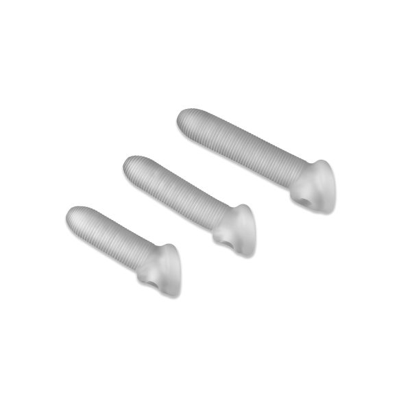 Fat Boy Micro Ribbed - Penis-Mantel (19cm) - weiß