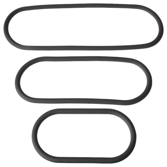 Perfect Fit Slim Wrap - dünnes Penisring-Set - schwarz (3 Stk.)