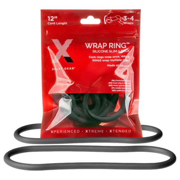 Perfect Fit Slim Wrap 12 - dünner Penisring - Schwarz (30 cm)